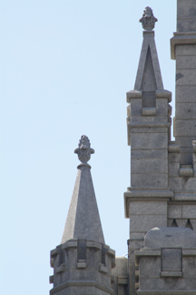 Close up View of the Salt Lake Temple Pinnacles