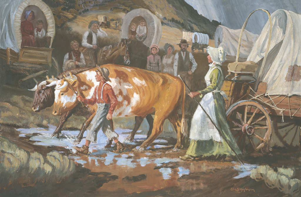Mary Fielding and Joseph F Smith Crossing The Plains by Glen S Hopkinson Mary Fielding and Joseph F Smith Crossing The Plains by Glen S Hopkinson